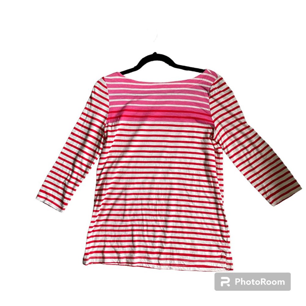 ANN TAYLOR LOFT Boatneck Striped top sz. small